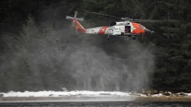An MH-60 Jayhawk operating near Sitka, 2026 (U.S. Coast Guard file image)