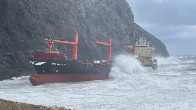 MSC Baltic III aground