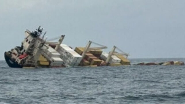 containership sinking