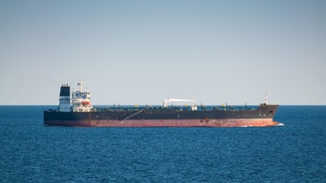 tanker at sea