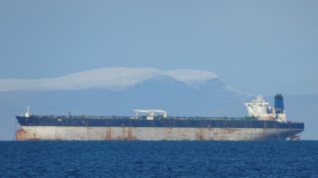 tanker at anchor
