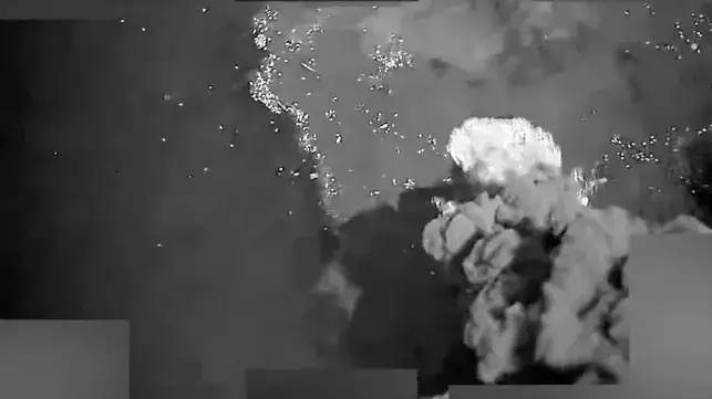 Scattered debris field after the strike, June 18 (Southern Command)