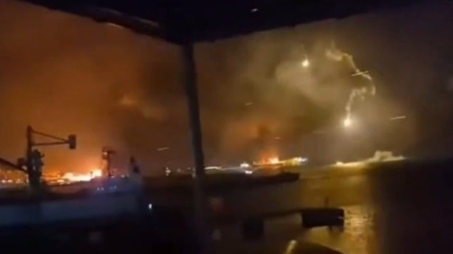 In the absence of Western sanctions enforcement targeting Russian oil, Ukraine has resorted to kinetic methods, targeting Russian loading terminals (Russian social media file image)(