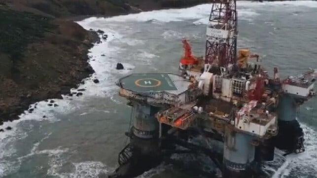 Salvors Refloat Grounded Drill Rig off the Coast of Tunisia