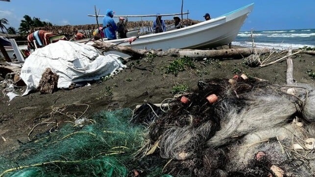 Oiled nets, Veracruz, March 27 (Jorge Serrano / Greenpeace)