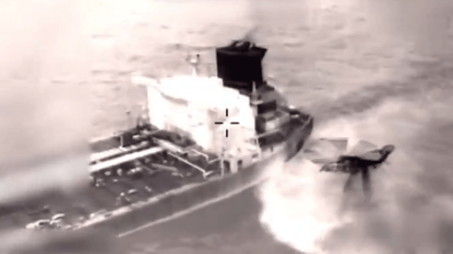 U.S. forces board and capture the tanker Olina (Courtesy U.S. Southern Command)