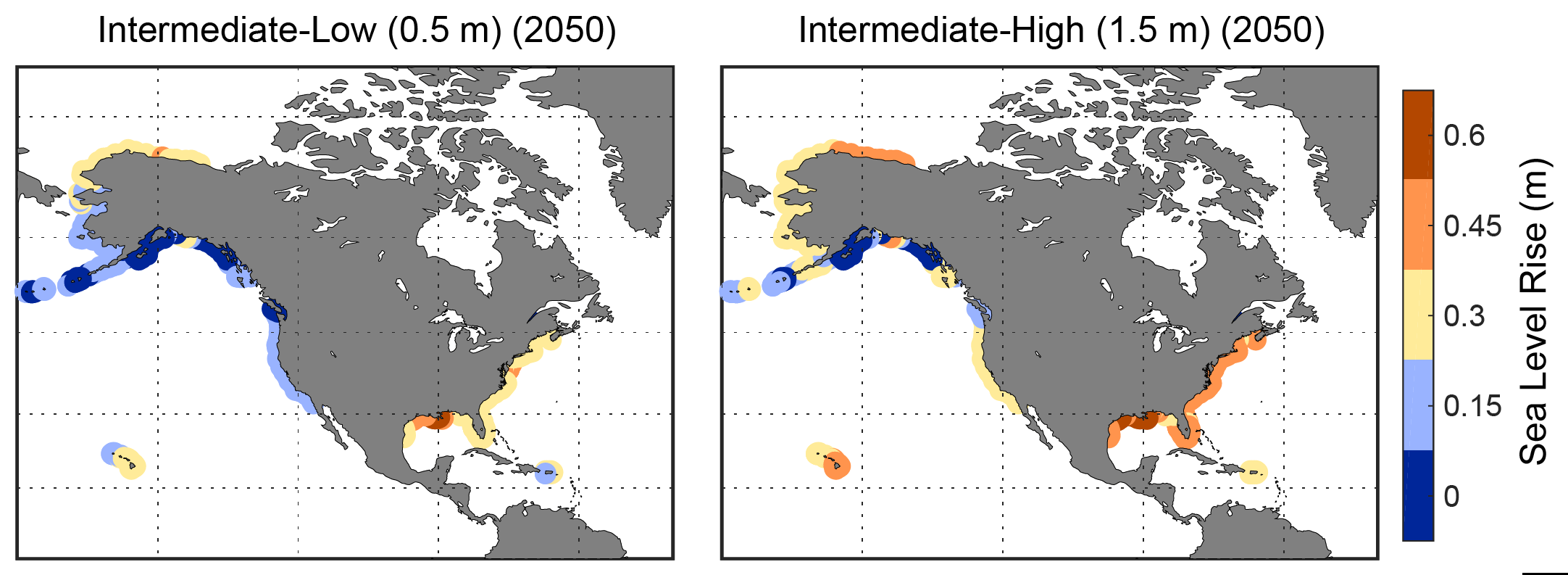 Noaa Sea Level Rise Map Noaa Predicts A Foot Of Sea Level Rise Along U.s. Coastlines By 2050