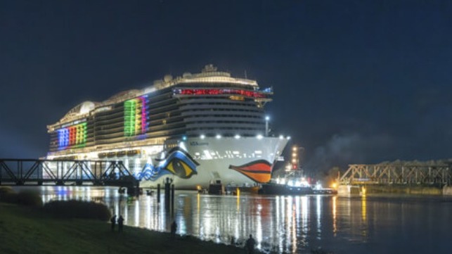 AIDA cruise ship transfered from shipyard
