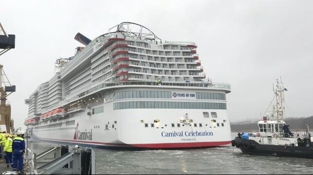 Carnival Celebration cruise ship delivered