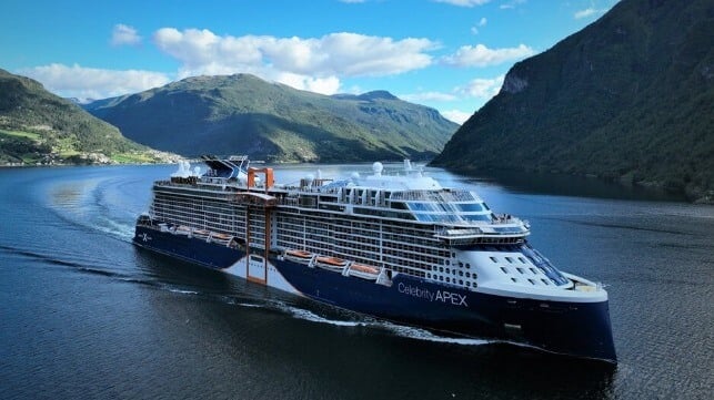 cruise ship in Norway fjord