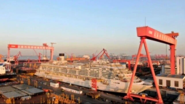 Chinese built large cruise ship
