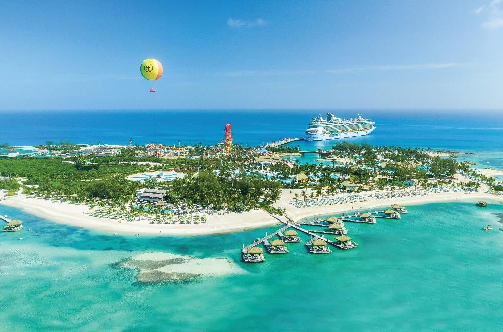 Royal Caribbean cruise ships at Coco Cay