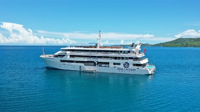 cruise ship off Fiji