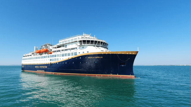 Havila Capella Norwegian coastal hybrid vessel delivered from Tersan