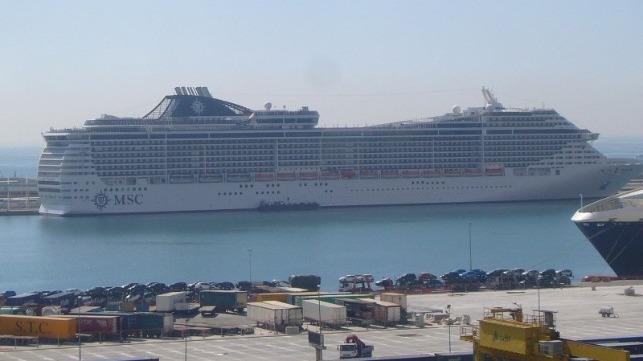 An MSC cruise ship at Port of Barcelona (Jordi Ferrer / CC BY
