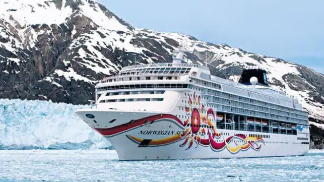 cruise ship hits ice in Alaska