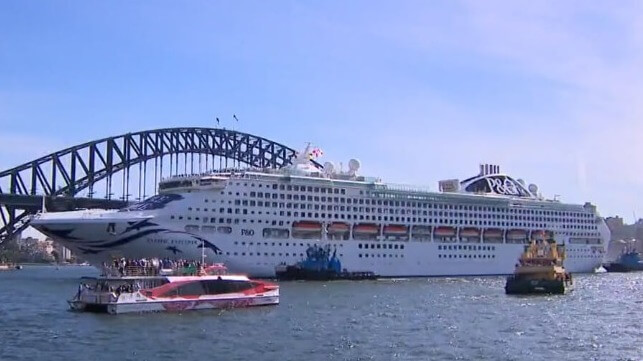 first cruise ship returns to Australia