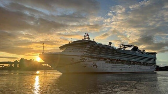 Pacific Encounter calls at Brisbane International Cruise Terminal (Port of Brisbane)