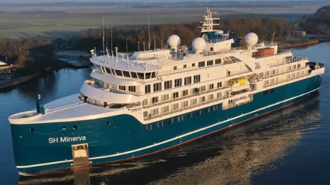 expedition cruise ship delivered and sails for Antarctic