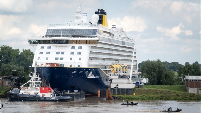 new cruise ship Spirit of Adventure on sea trials