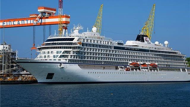 Viking cruise ship at Fincantieri