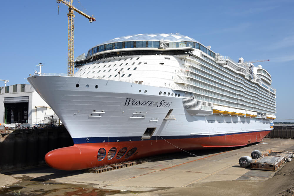 biggest cruise ships dry dock