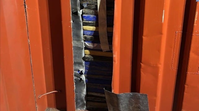 cocaine concealed in shipping container
