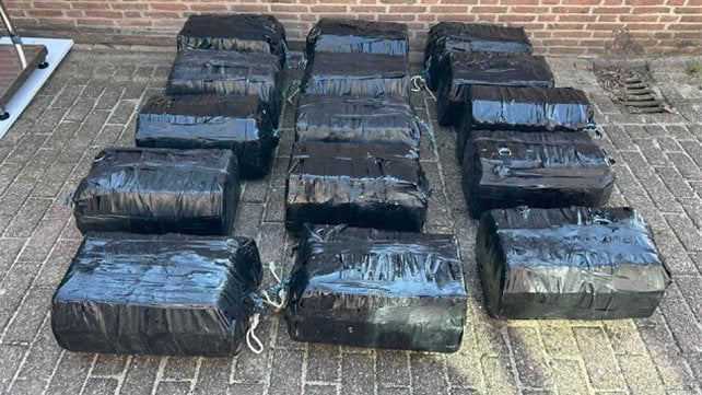 cocaine bundles retrieved from the North Sea
