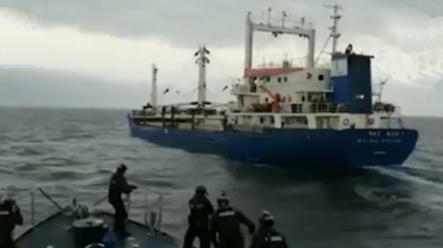 cargo ship carrying hashish captured