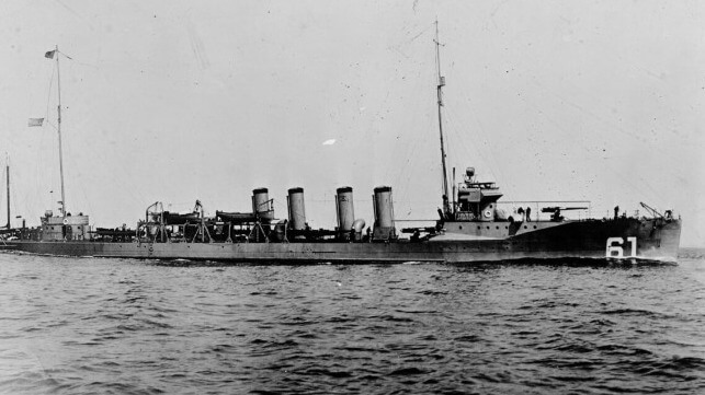 wreck of WWI US destroyer 