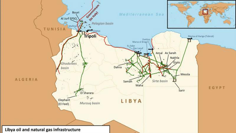 Libya oil map