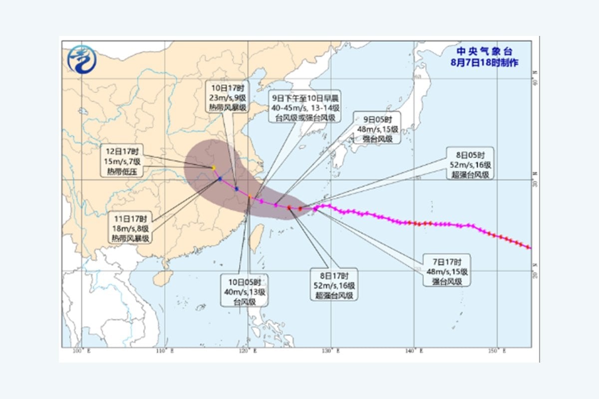 China’s Main Ports Suspending Operations as Super Typhoon Approaches