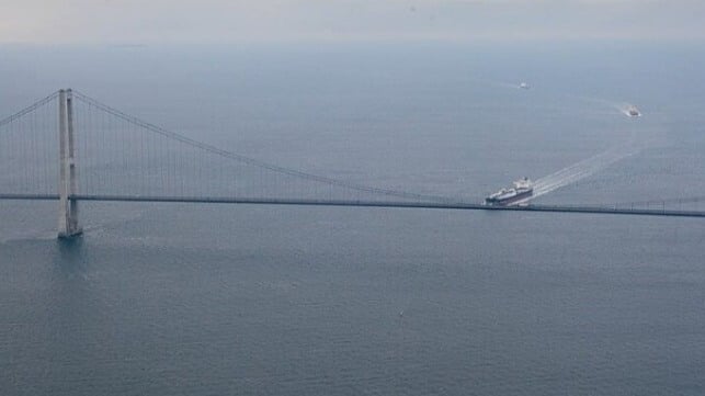 tanker in Danish waters