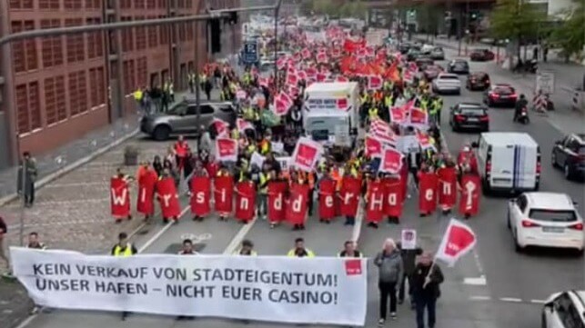Hamburg port protest