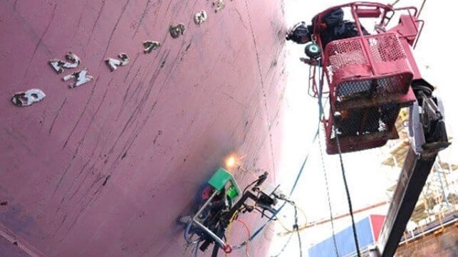 lasers for paint removal off ship