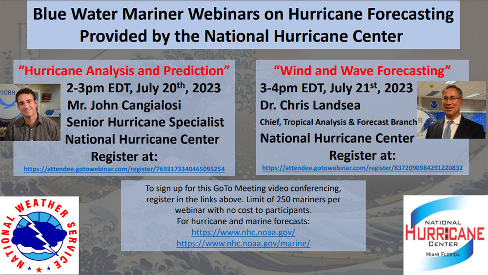 Blue Water Mariner Webinars on Hurricane Forecasting 
