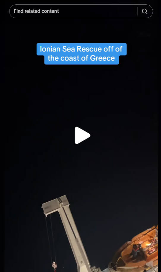 Video: Odyssey of the Seas Cruise Ship Rescues 77 Migrants off Greece