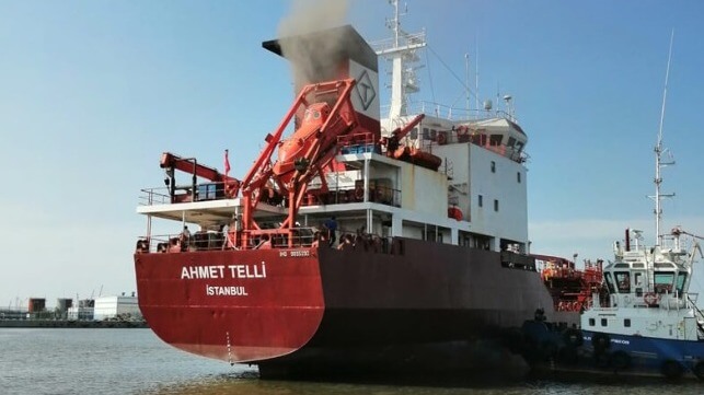 ahmet telli tanker on fire