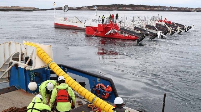 sustainable marine tidal array