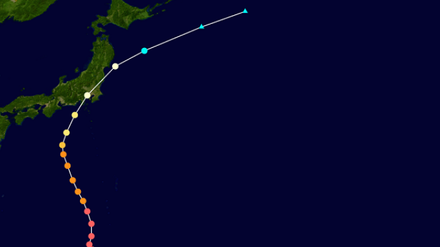 Typhoon Hagibis track