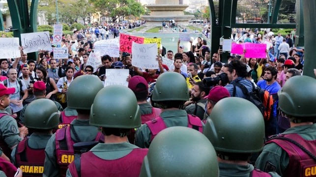 file photo of protests in Venezuela