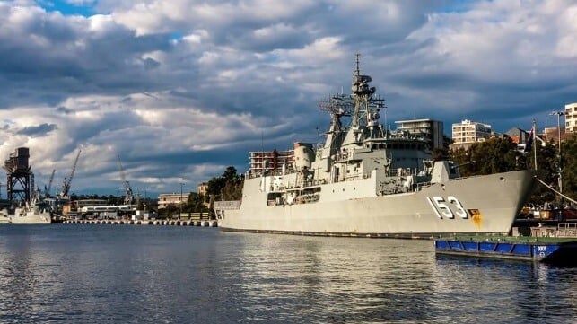 Two Anzac-class frigates in Sydney (Adobe file image)