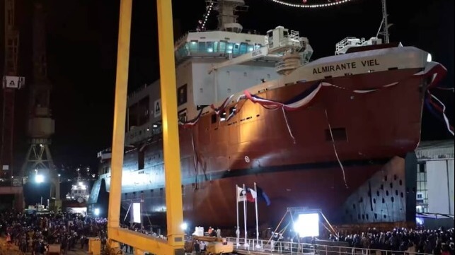 Chile icebreaker launch
