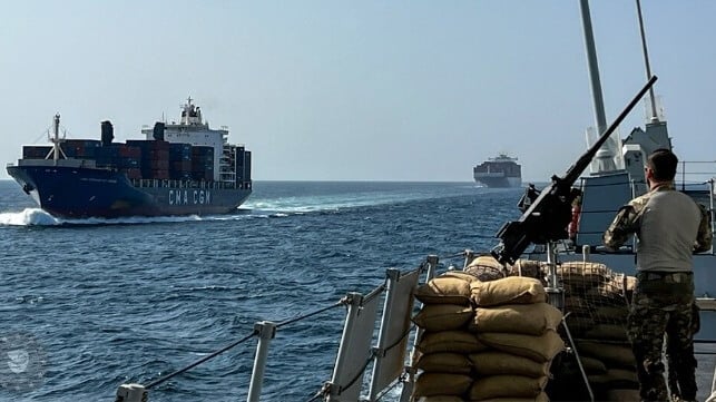 protection mission for containerships in the Red Sea