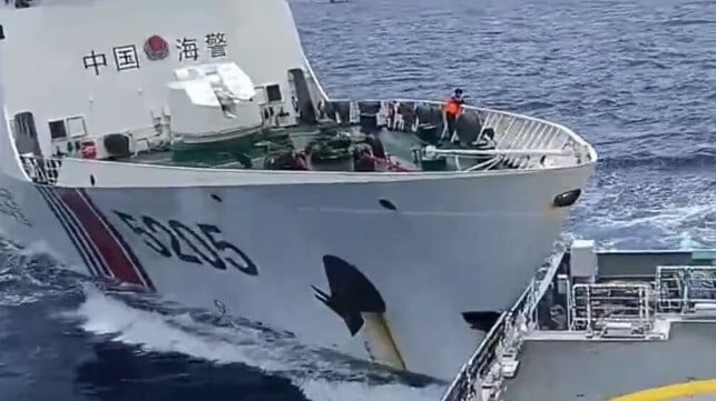 Chinese cutter rams BRP Teresa Magbanua, August 31 (PCG)