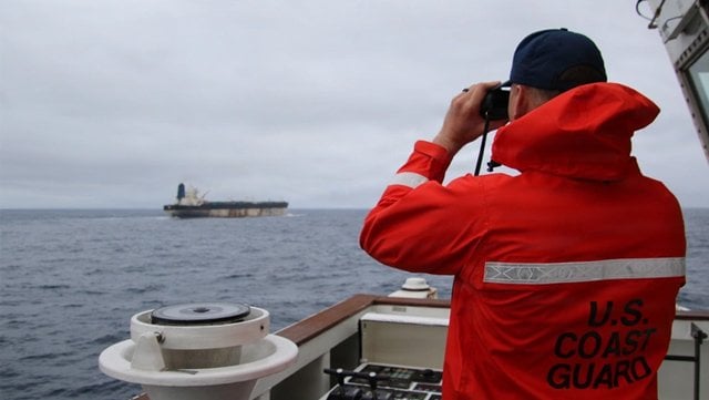 tanker being watched by USCG