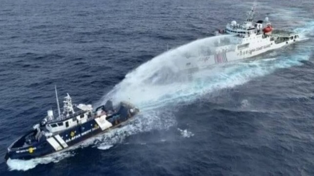 Chinese Coast Guard water cannon