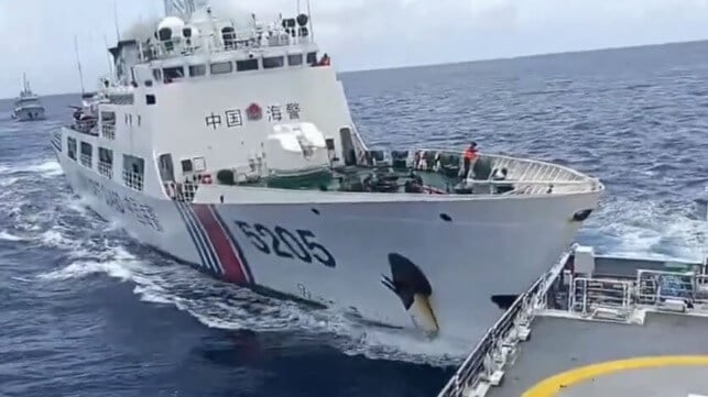 Chinese Coast Guard hits Philippine Coast Guard