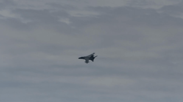 Dutch Navy image of a Chinese fighter flyby