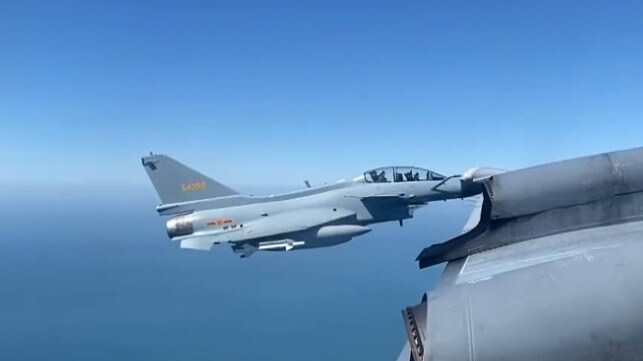 A previous close encounter between a Royal Canadian Navy aircraft and a Chinese fighter over the South China Sea (Royal Canadian Navy)